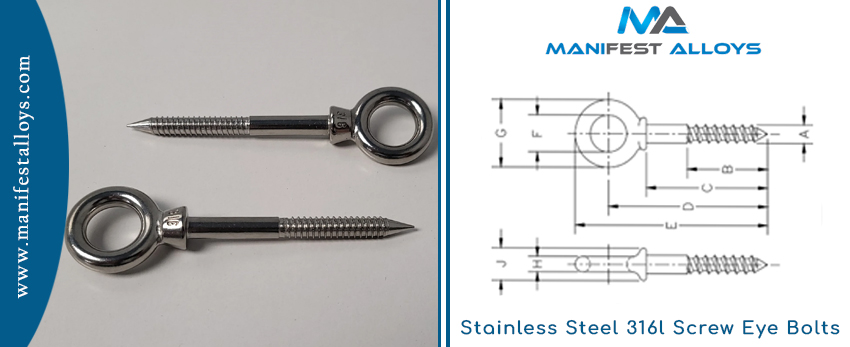 Stainless Steel 316l Screw Eye Bolts